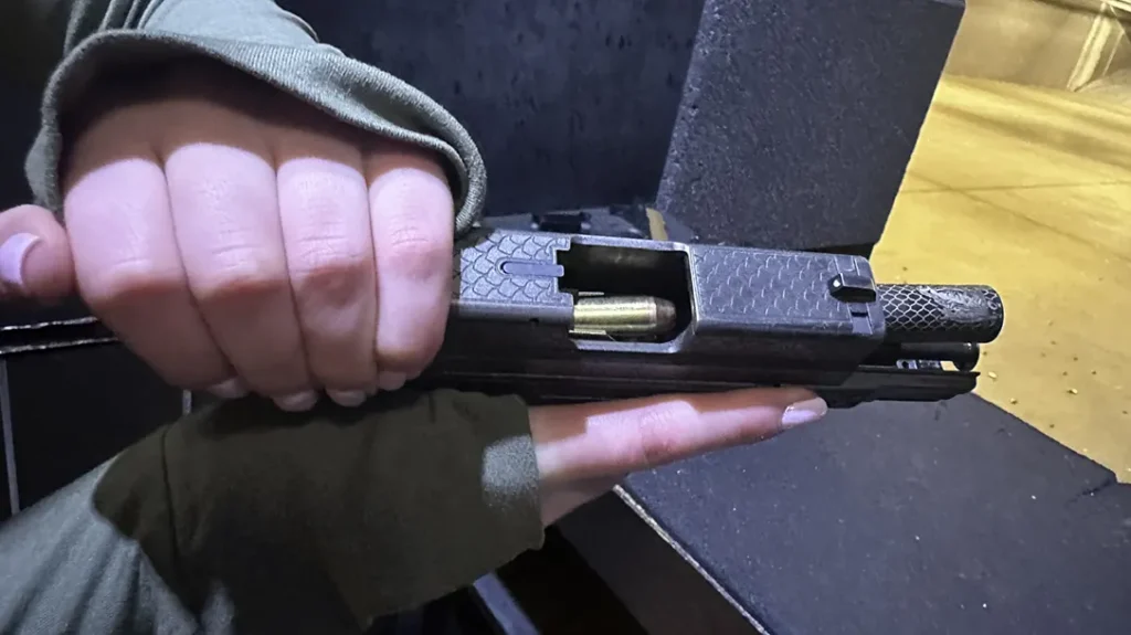 I was excited when I was finally able to rack the slide.