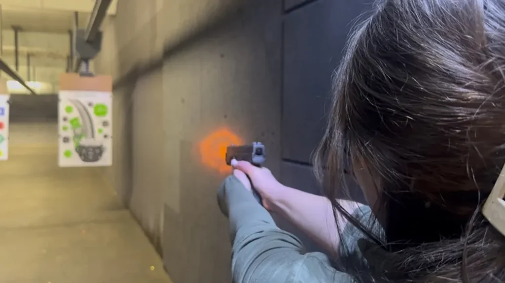 Shooting the .40 caliber pistol was a very rewarding experience.