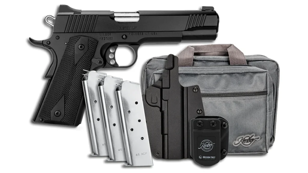 The Kimber Custom LW KCB bundle is a good 1911 setup for beginners.