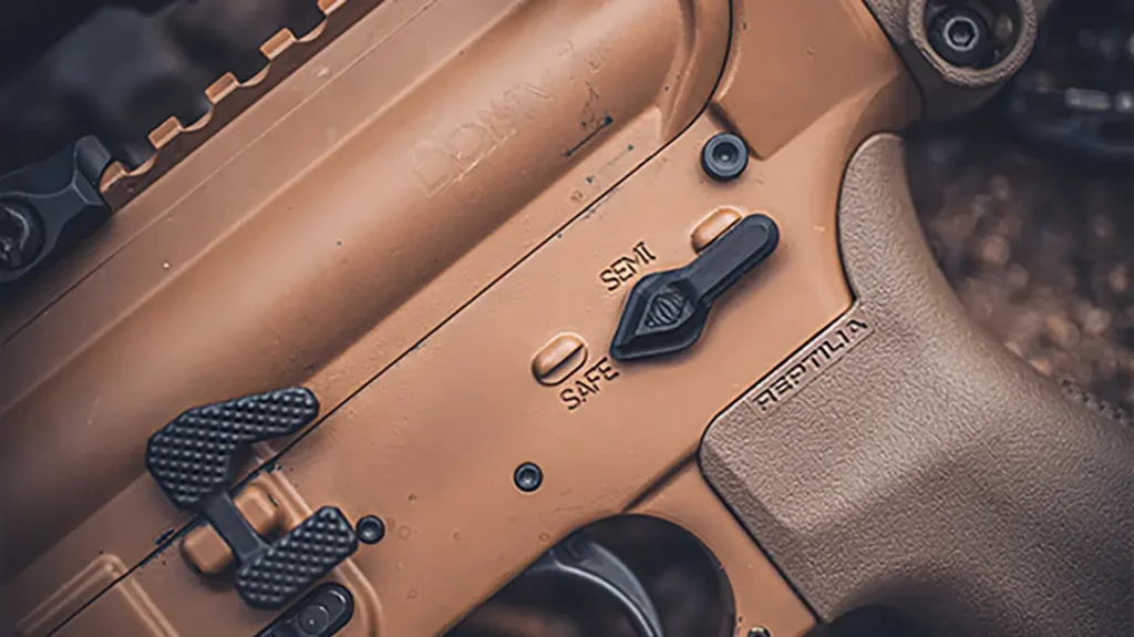 The Reptilia PICKER is a true ambidextrous safety.