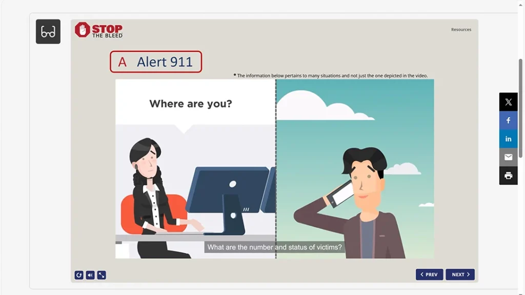 Stop the Bleed: Alert 911 screenshot.